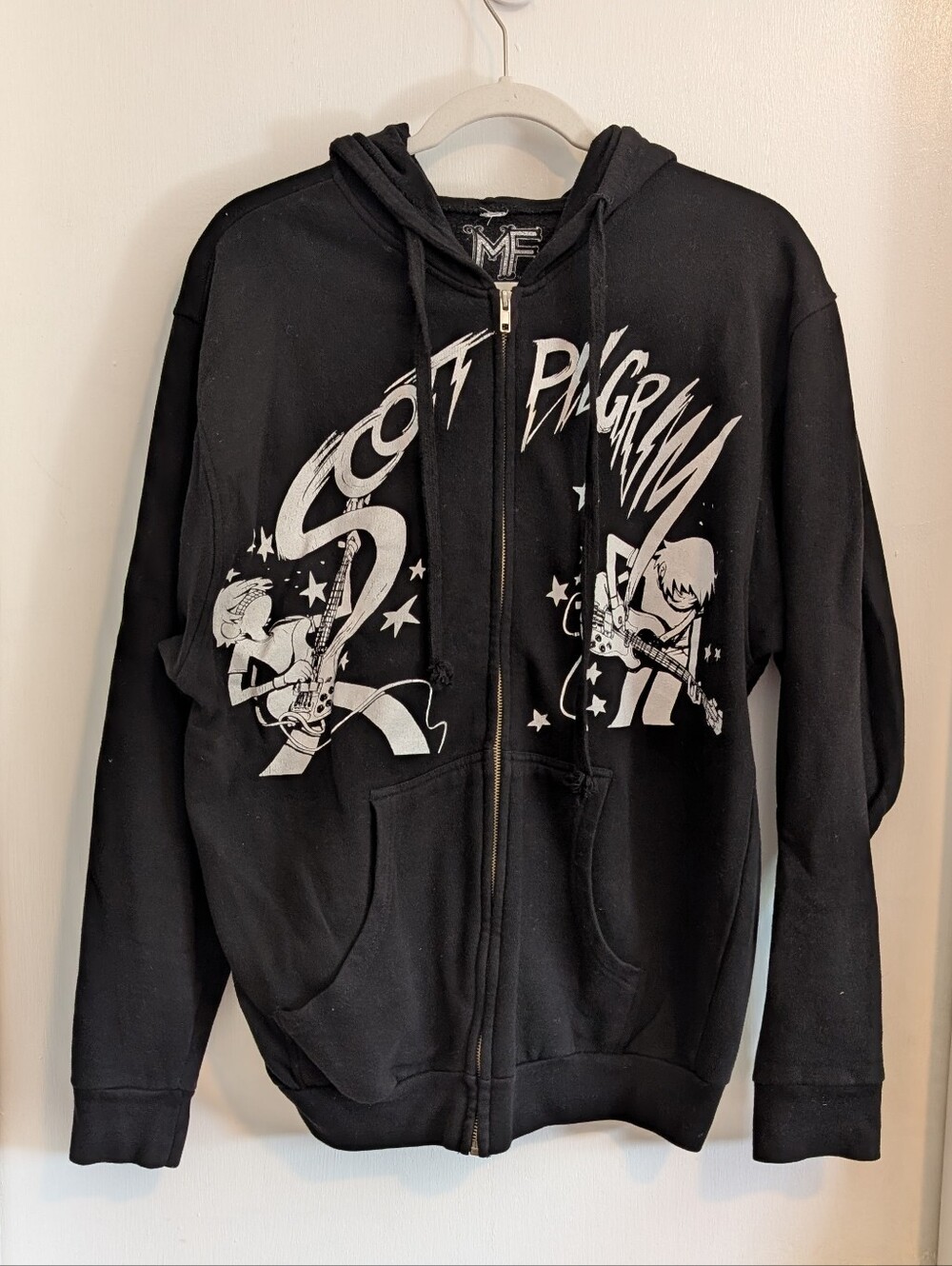 🎬 Rare! Mighty Fine Scott Pilgrim Vs. The World Black Zip Hoodie - M